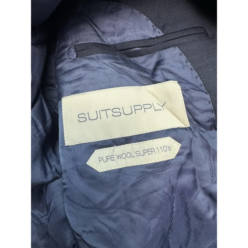 Suitsupply Blazer Mens 40 Blue Lazio Slim Wool Super 110s VBC Suit Jacket
